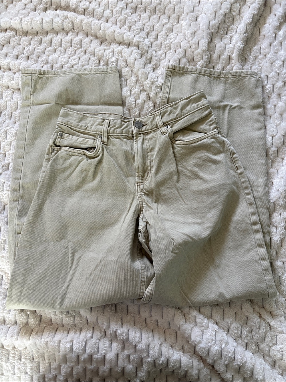 Garage Tan Low-Rise Baggy Jeans